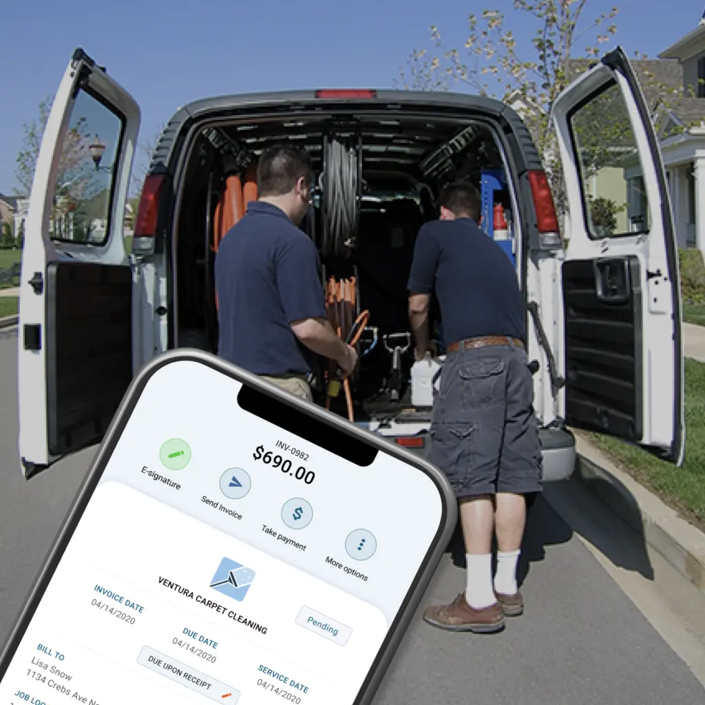 Carpet cleaning invoicing software