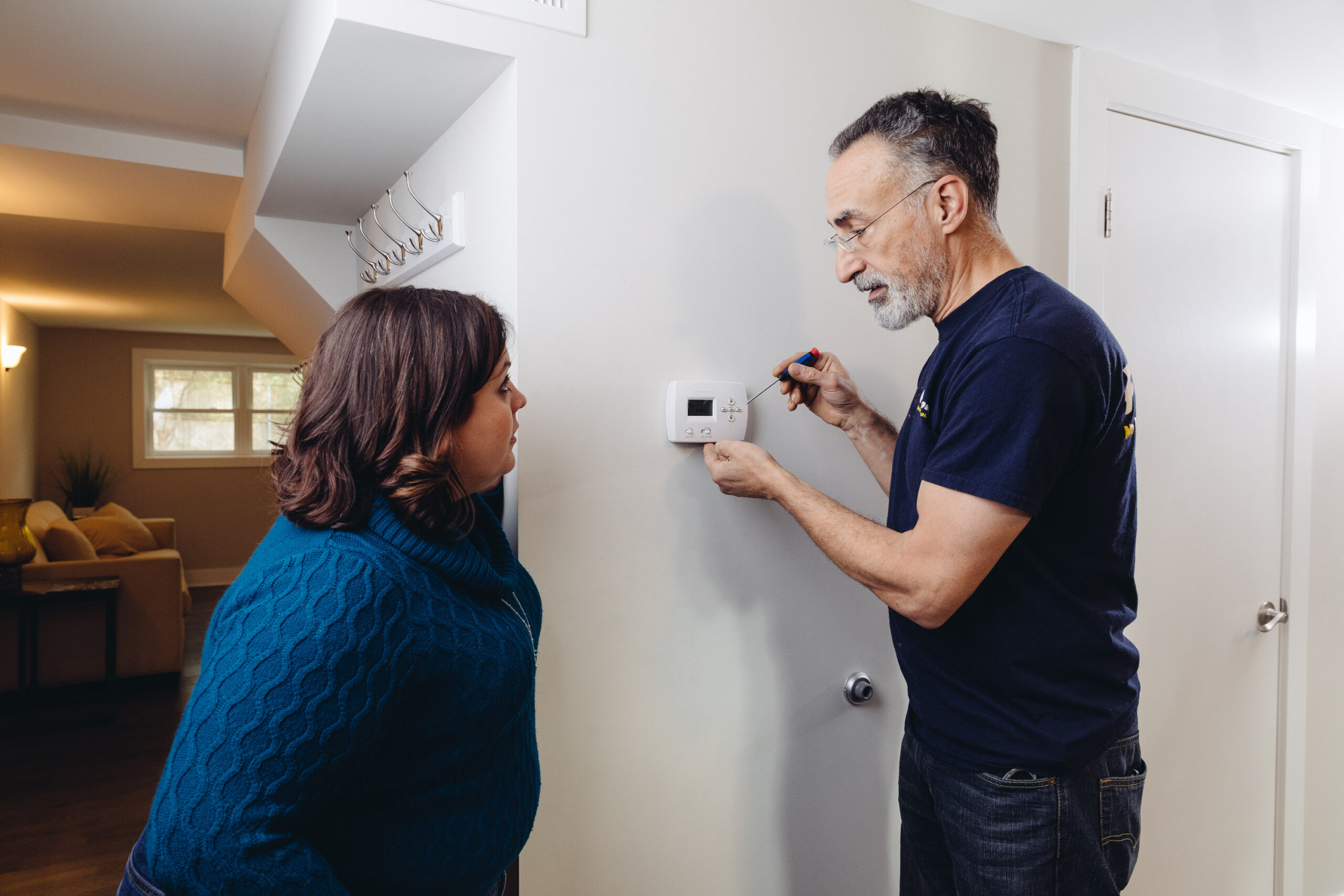 Fixer professional completing a home project